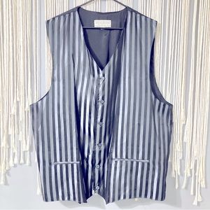 Men’s Natural Exchange Alexander Lloyd Striped Vest Size XLT Black & Silver